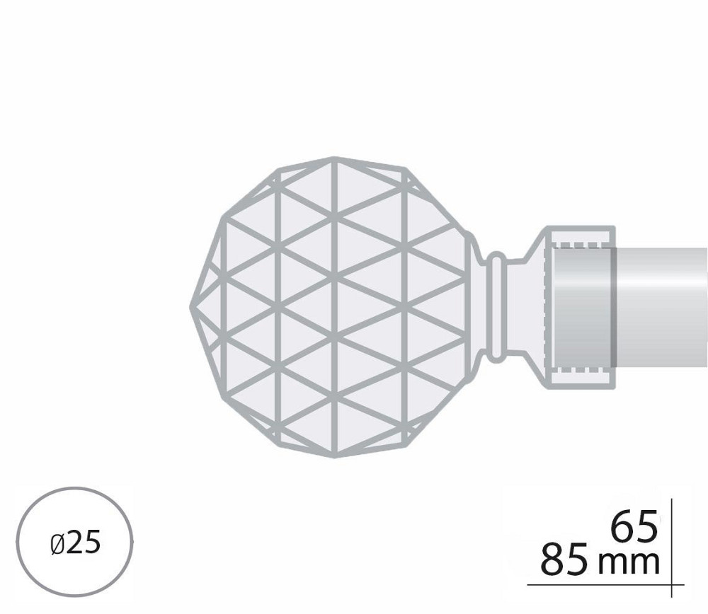 Закінчення для карнизу Orvit ЛЮМІЕРА 25 мм ОНІКС Львов - изображение 2