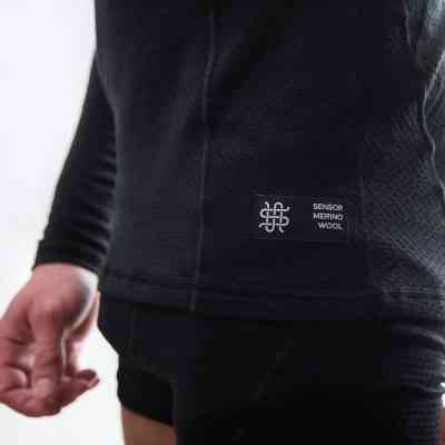 Термокофта Sensor Merino DF LS black 15100021 L (SM11M-black-L) Винница