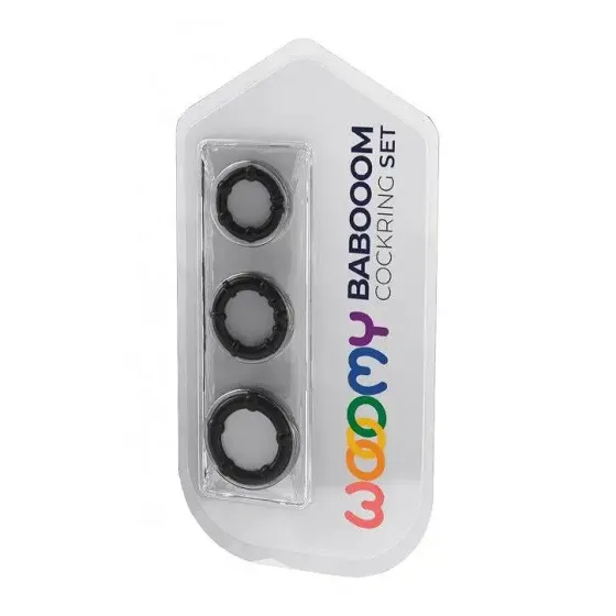 Набір ерекційних кілець Wooomy Babooom cockring set, 3 розміри, відмінно тягнуться Львів
