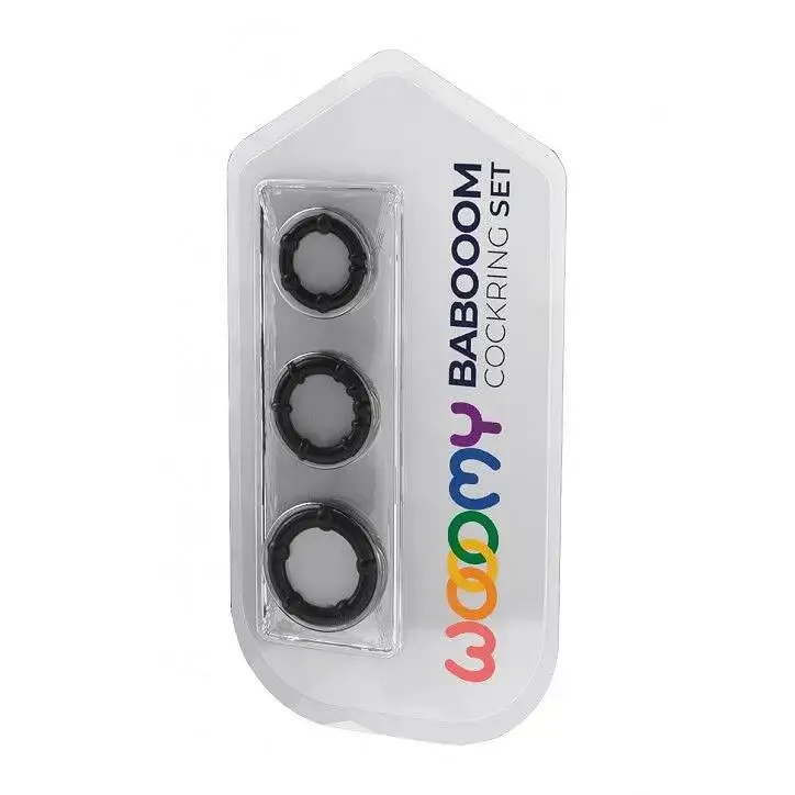 Набір ерекційних кілець Wooomy Babooom cockring set, 3 розміри, відмінно тягнуться Львів - фото 3