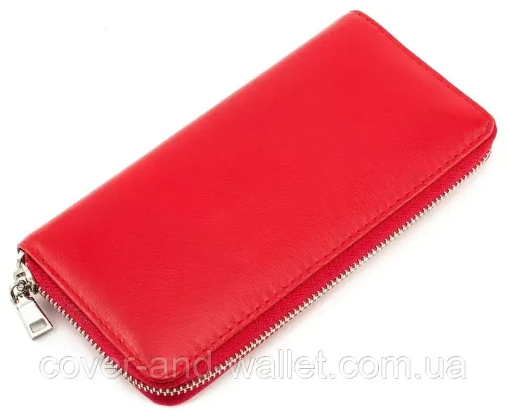 Красный кожаный женский кошелек на молнии Marco Coverna MC-7002-2 Киев - изображение 2