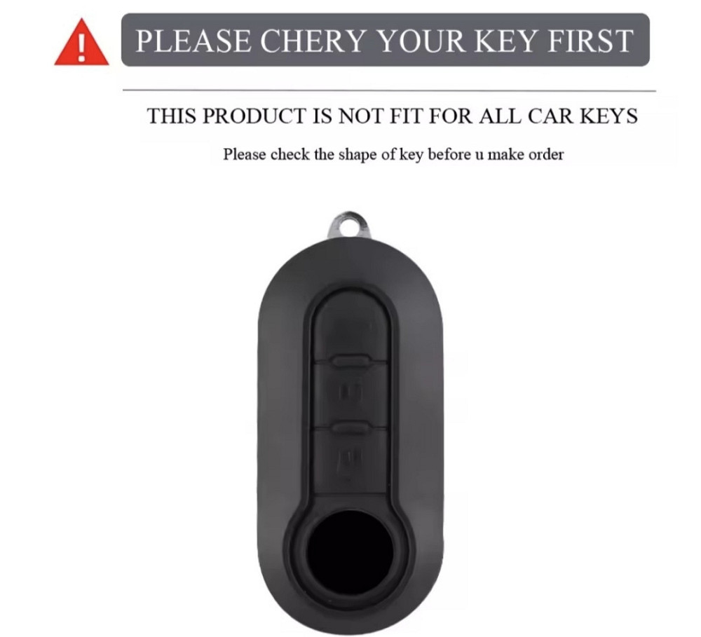 Захисний чохол для автомобільного ключа Fiat Lancia Citroen Peugeot Чорний зі сріблом Смела - изображение 4