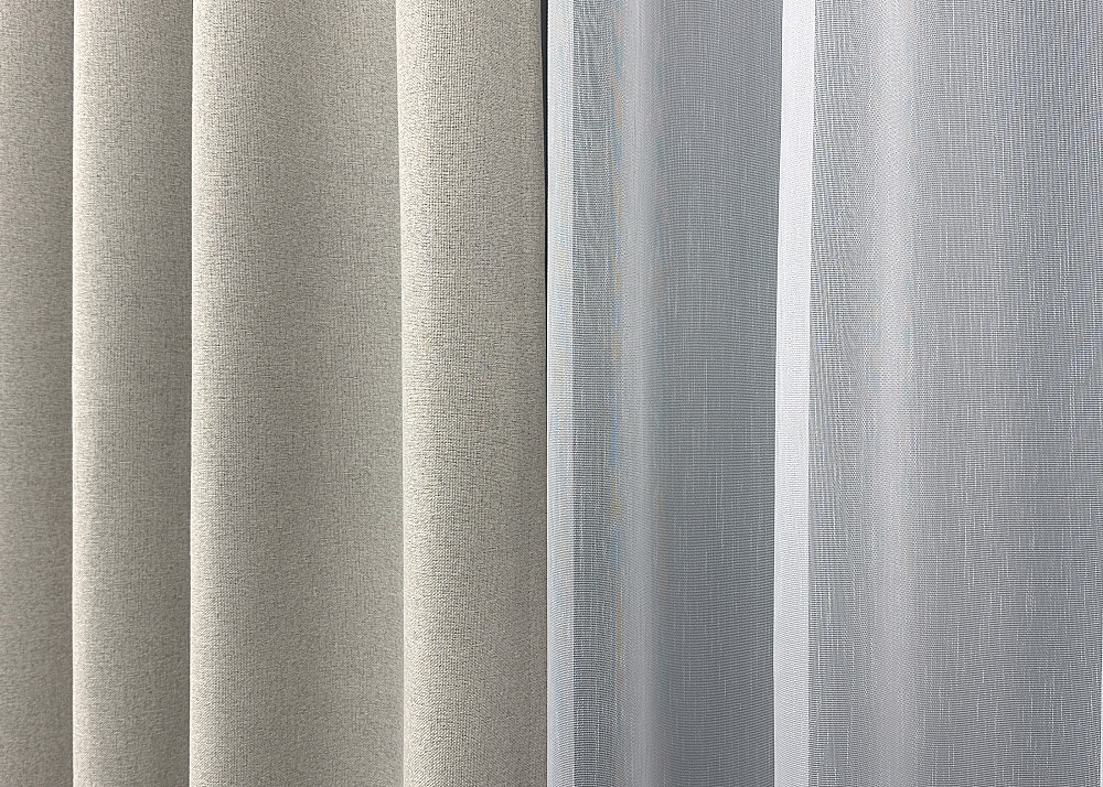Комплект штор VR-Textil 100% блэкаут ASHEN NIGHT 100х270 2шт и Тюль 300х270 1842ш-1153т пепельный с белым 71-082/1 Киев - изображение 8