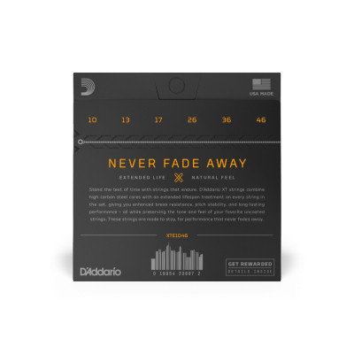 Струни для гітари D'Addario XT Electric Nickel Plated Steel Regular Light (10-46) (XTE1046) Вінниця - фото 3