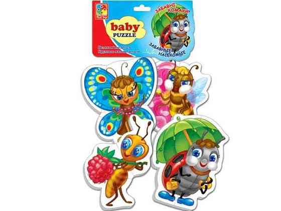Беби Пазлы Веселые букашки VT1106-82 ТМ VLADI TOYS Киев
