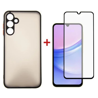 Чехол для мобильного телефона Dengos Kit for Samsung Galaxy A15 case + glass (Black) (DG-KM-69) Винница - изображение 1
