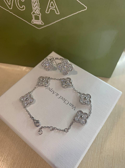 Ван Кліф комплект прикрас / Van Cleef кільце, сережки Одеса - фото 2