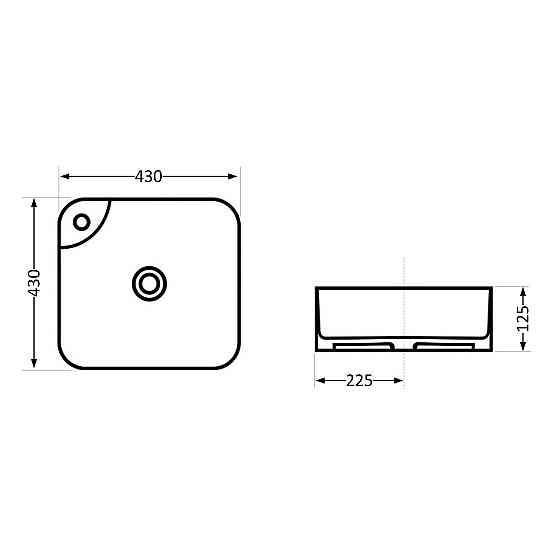 Раковина-чаша Qtap Stork 430x430x125 White QT15116137W Київ