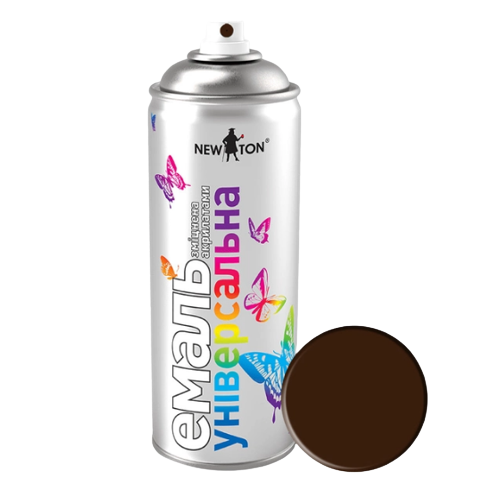 Емаль універсальна 400мл 8017 темно-коричневий мат аерозоль NEW TON Житомир - фото 1