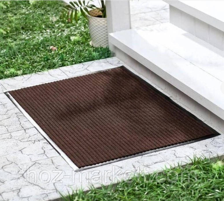 Коврик придверный грязезащитный 45 х 75 см коричневый Харьков - изображение 1
