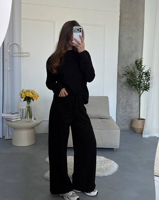 Жіночий стильний повсякденний костюм двійка якісний турецький кулір Одеса - фото 1