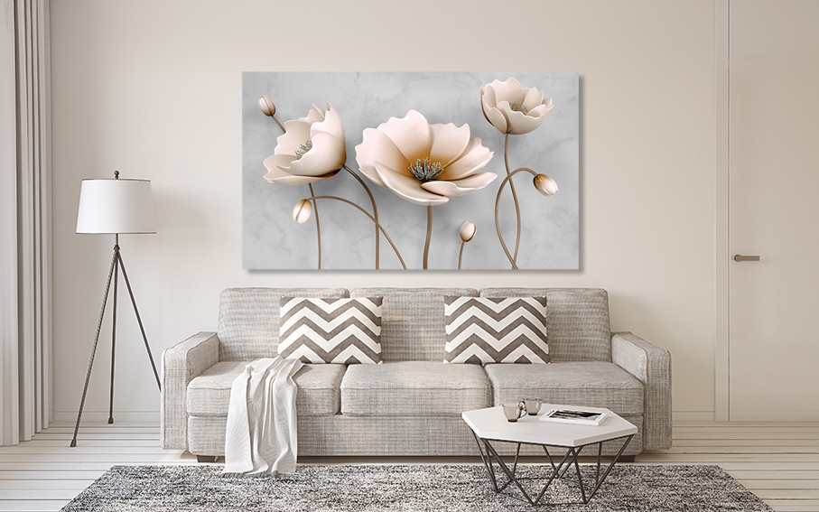 Картина холст у вітальню / спальню   Маки    MLP_75 ( 60х30см ) 70x140 см Київ - фото 2