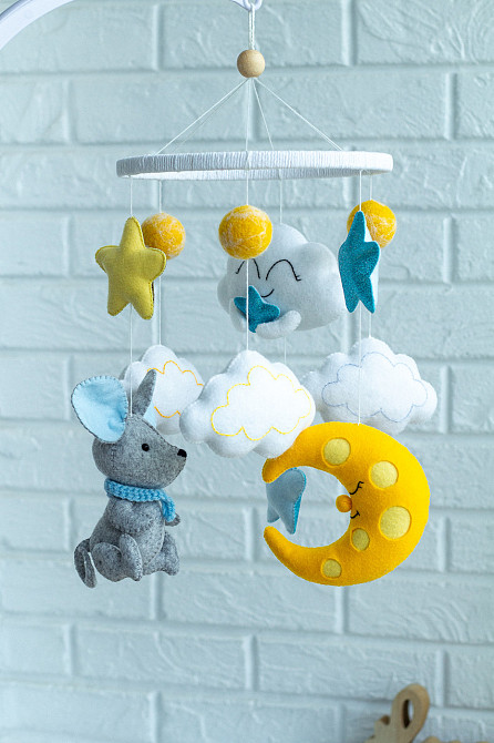 Мобіль на ліжечко для немовлят WoollyFox "Мишеня" Київ - фото 5