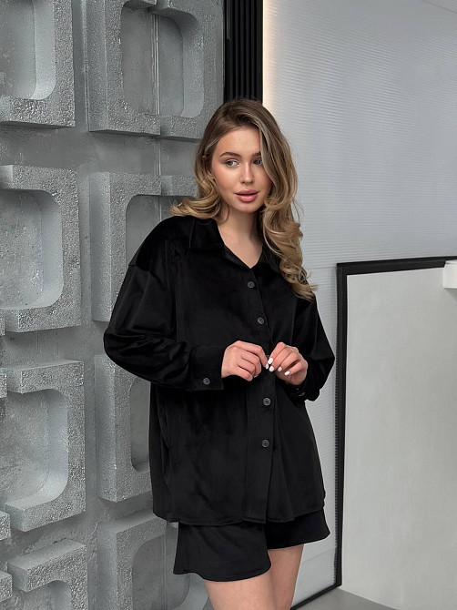 Женский стильный прогулочный велюровый костюм двойка Одесса - изображение 1