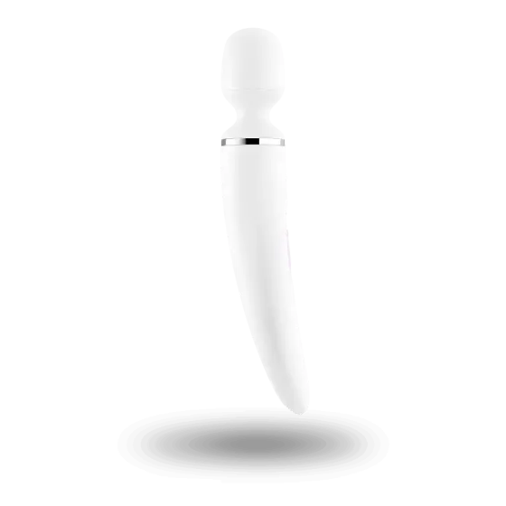 Вібромасажер Satisfyer Wand-er Woman (White/Chrome), водонепроникний, потужний, розмір XXL Львів