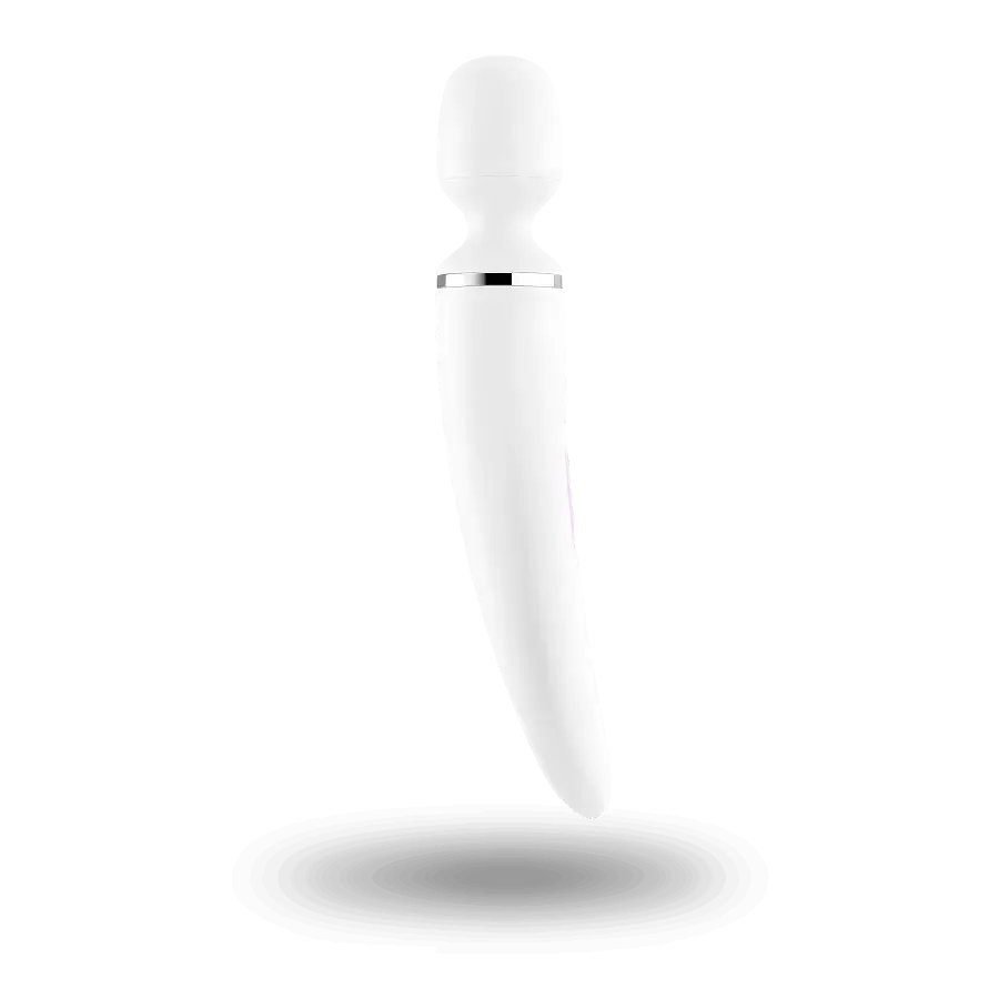 Вібромасажер Satisfyer Wand-er Woman (White/Chrome), водонепроникний, потужний, розмір XXL Львів - фото 3