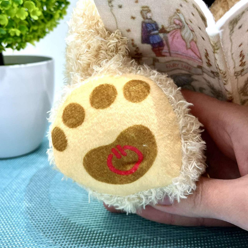 Ведмедик інтерактивний LIMO TOY Казочник 8 карток з казками 25см Бежевий (FT 0034) Чернигов - изображение 4