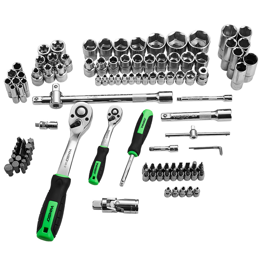 Професійний набір інструментів в кейсі Winso Pro 1/2", 1/4" 72T, CR-V, 110од. Львів - фото 5