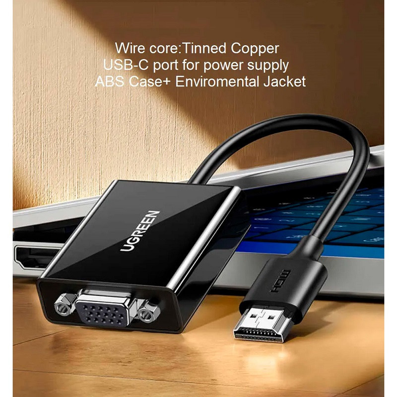 Перехідник UGREEN CM611 HDMI to VGA Adapter(UGR-90813) Київ - фото 8