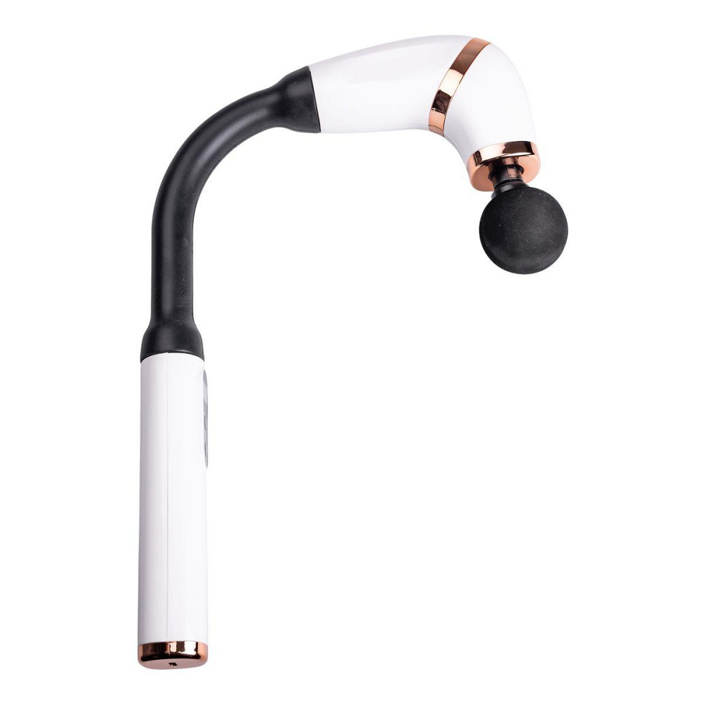 Перкуссионный ручной массажер аккумуляторный 17 Вт зарядка от USB до 3200 об/мин Белый HP-11-11W Киев - изображение 4