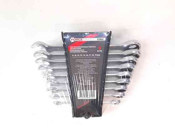 Набір ключів ріжково-тріскачкових 9шт, 8-19мм 51092 Винница