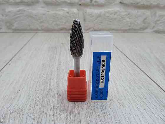 Борфреза твердосплавна H 12×32×6 мм — фреза шарошка по металу для дриля та гравера Харків