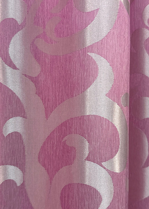 Комплект готовых штор VR-Textil Жаккард Вензель № 476ш Розовый 100х270 см 2 шт (31-039) Киев - изображение 16