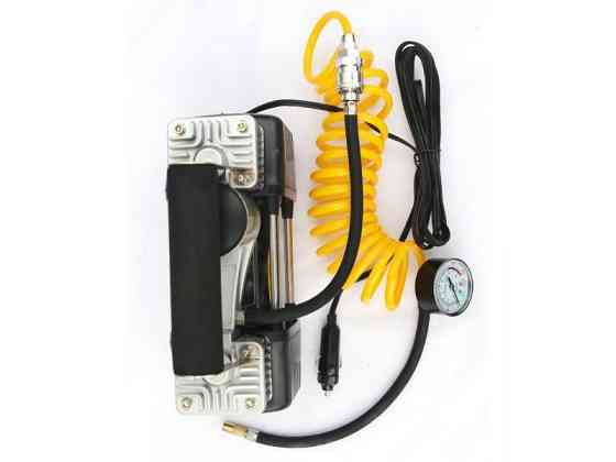 Автомобільний компресор двопоршневий КВАНТ 13004A 12В з виносним манометром Харків