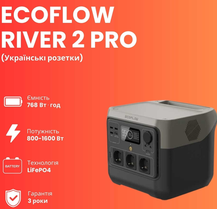 Зарядная станция EcoFlow RIVER 2 Pro EU Харьков - изображение 1