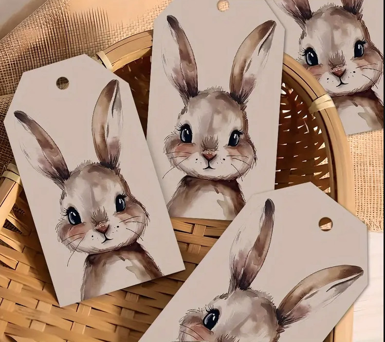Подарочные бирки «Зайчик», 10 шт + джутовый шнур 10 м Киев - изображение 7