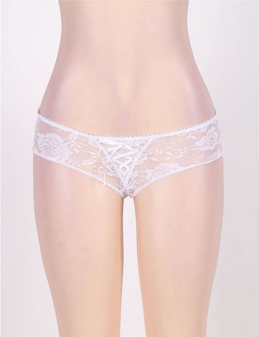 Сексуальные белые кружевные трусики Star Night с открытым доступом, M/L Sex Aura Киев - изображение 3