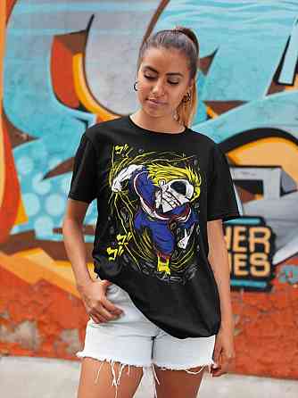 Футболка аниме Моя геройская академия оверсайз (S/M/L) Черний AnimeJ0286 Днепр