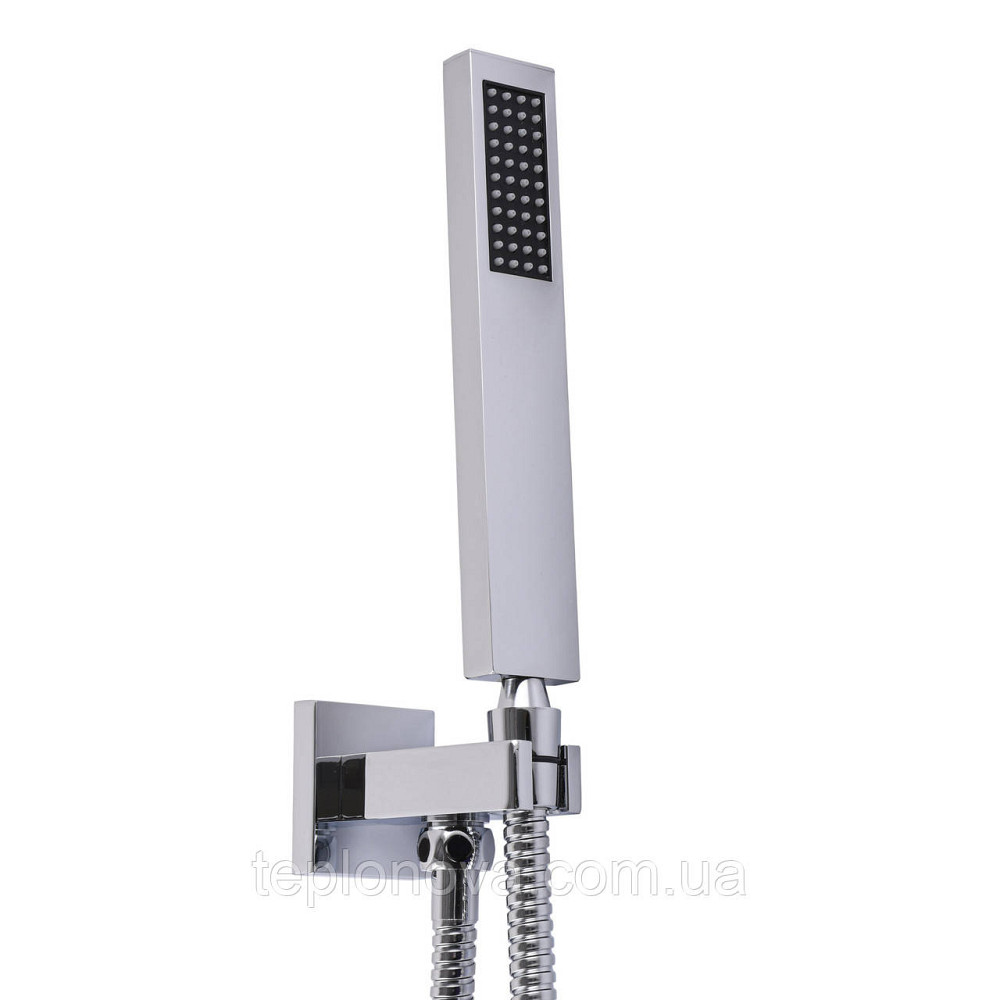 Змішувач для душу вбудований TOPAZ ODISS TO-18205-H66 ручний та верхній лійки, горизонт, хром Чернівці - фото 2