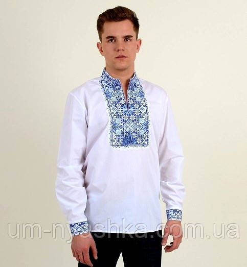 Мужская рубашка вышиванка белая Життеслав 48-60 Кривой Рог - изображение 1