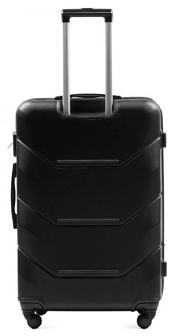 Валіза пластикова WINGS 147 середня 65 см чорна Київ - фото 3