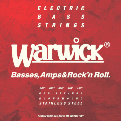 Струны для гитары Warwick Red Stainless Steel Medium Light 5-String (40-130) (42300 ML 5B) Винница - изображение 1