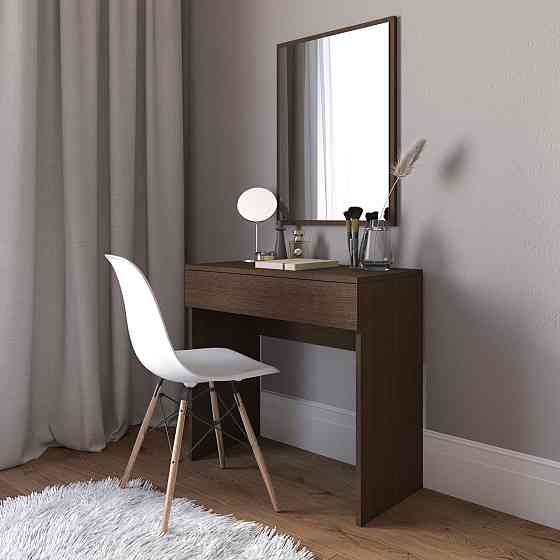 Туалетний столик VAYS D-3 Венге Темний, з висувною шухлядою, ЛДСП, 80×40×76 см - для спальні, макіяжу, косметики Львів