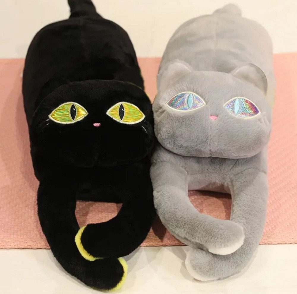 Кот подушка обнимашка 70см черный новый кот батон обнимусь Киев - изображение 5