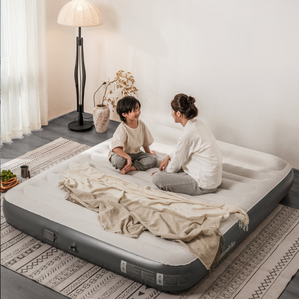 Самонадувающийся матрас, двухместный, со встроенной помпой Naturehike CNK2450WS040, 250 мм, серый Киев - изображение 9