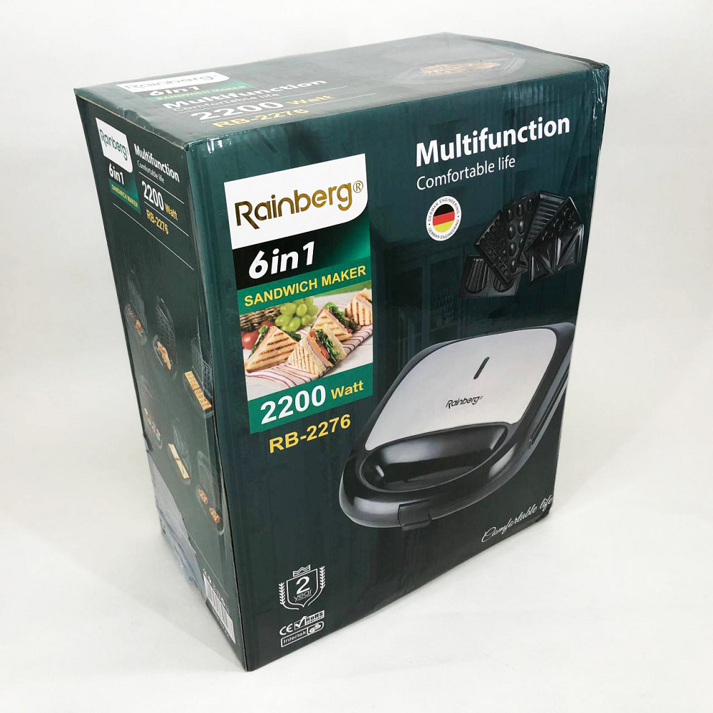 Мультипекарь для приготовления гриля Rainberg RB-2276 6 в 1 2200 Вт, Гриль для мяса овощей UJ-89 Львов - изображение 6