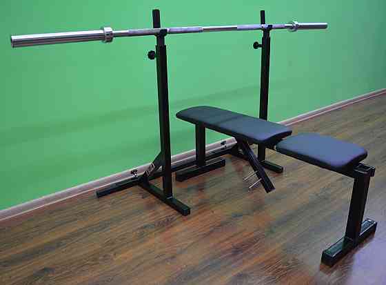 Скамья для жима регулируемая универсальная Стойки, скамьи для жима и приседаний без стоек Киев