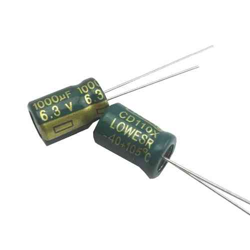 Конденсатор электролитический алюминиевый 10шт, 1000мкФ 6.3В 105С Винница