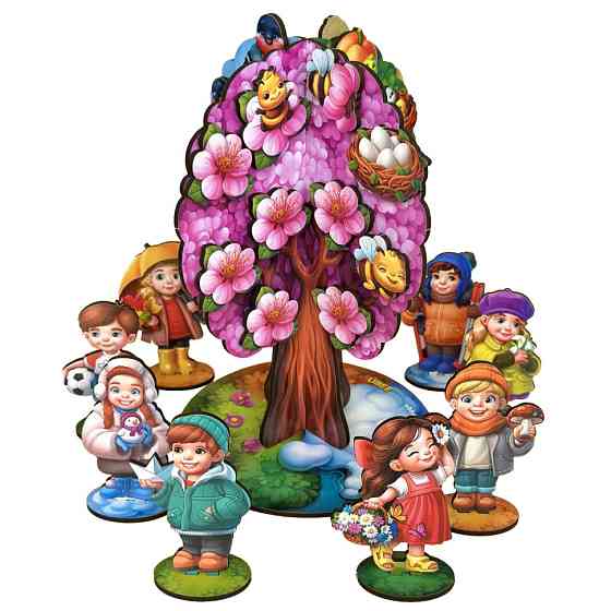 Дитяча настільна гра "Пори року абрикоса" (ПСД295) PSD295 дерев'яна Вінниця