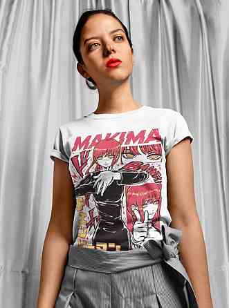 Футболка для мальчика аниме Человек-бензопила оверсайз (рост от 165 до 180 ) Черний AnimeJ1087m Днепр