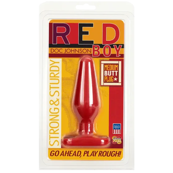 Анальна пробка Doc Johnson Red Boy - Medium 5.5 Inch, макс. діаметр 4 см Львів