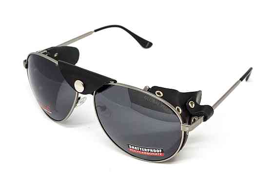 Окуляри захисні Global Vision Aviator-3 (gray), сірі зі з'ємним ущільнювачем із синтетичної "шкіри" Запорожье