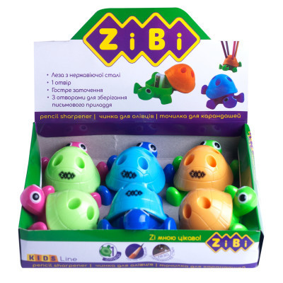 Точилка ZiBi Kids Line Черепашка с контейнером ассорти (ZB.5535) Винница - изображение 1