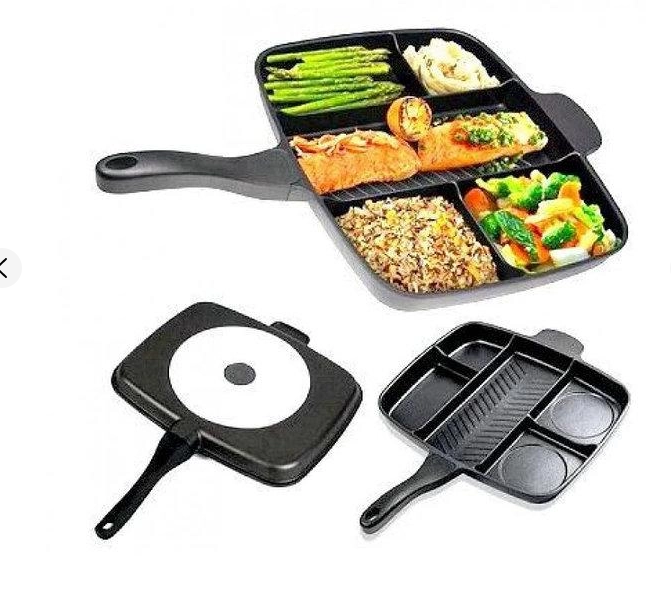 Раздельная пяти секционная  сковорода 5в1 UNIQUE UN-4021 38*31см Одесса - изображение 2