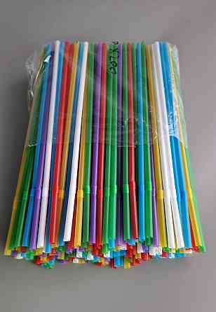 Трубочка d4.8-24см Мікс з гофрою (200 шт) Харків