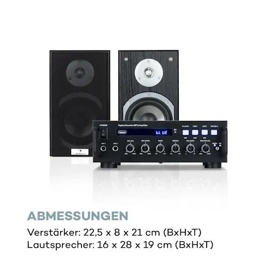 Усилитель с колонками и функцией караоке Auna Karaoke Star 3 Bluetooth из Германии Днепр